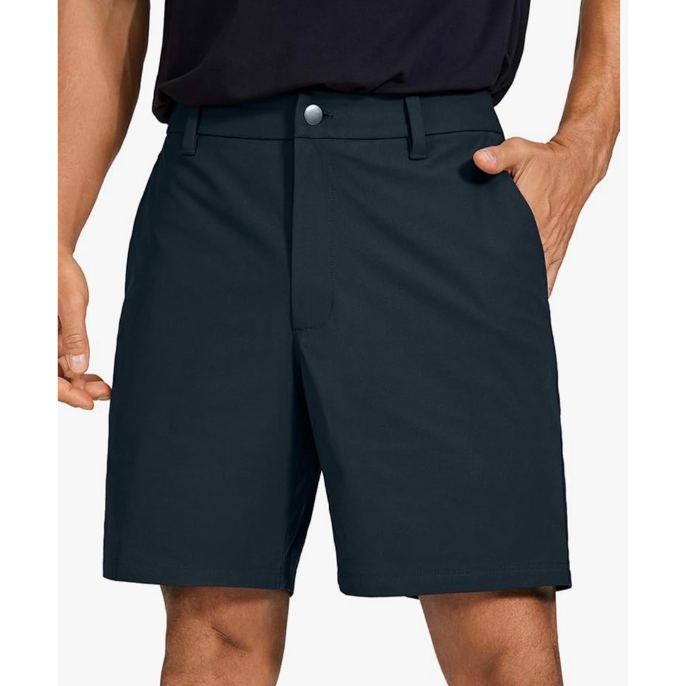 CRZ‎ YOGA Men's Golf Shorts Quick Dry Breathable Wrinkle Resistant Navy 33W x 7L